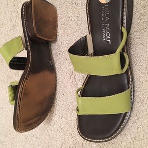 Lime green sandals